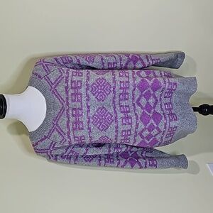 Lane Bryant Crew Neck Jacquard Sweater